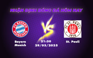 Nhận định soi kèo Bayern Munich vs St Pauli Cơ hội cho nhà vua Bundesliga 1 bayern munich st pauli 29 03 bundesliga