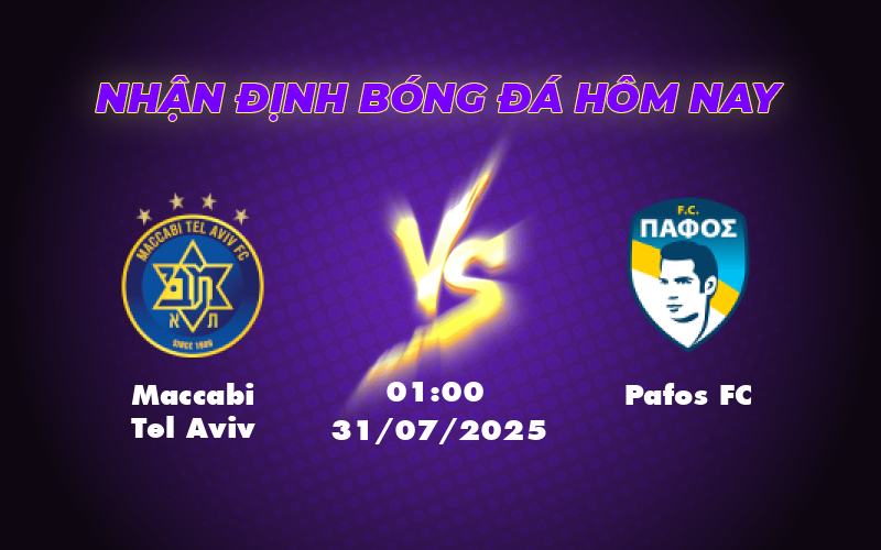 Nhận định soi kèo Maccabi Tel Aviv vs Pafos FC Trận đấu cân tài cân sức 1 maccabi tel aviv pafos fc 31 07 c1